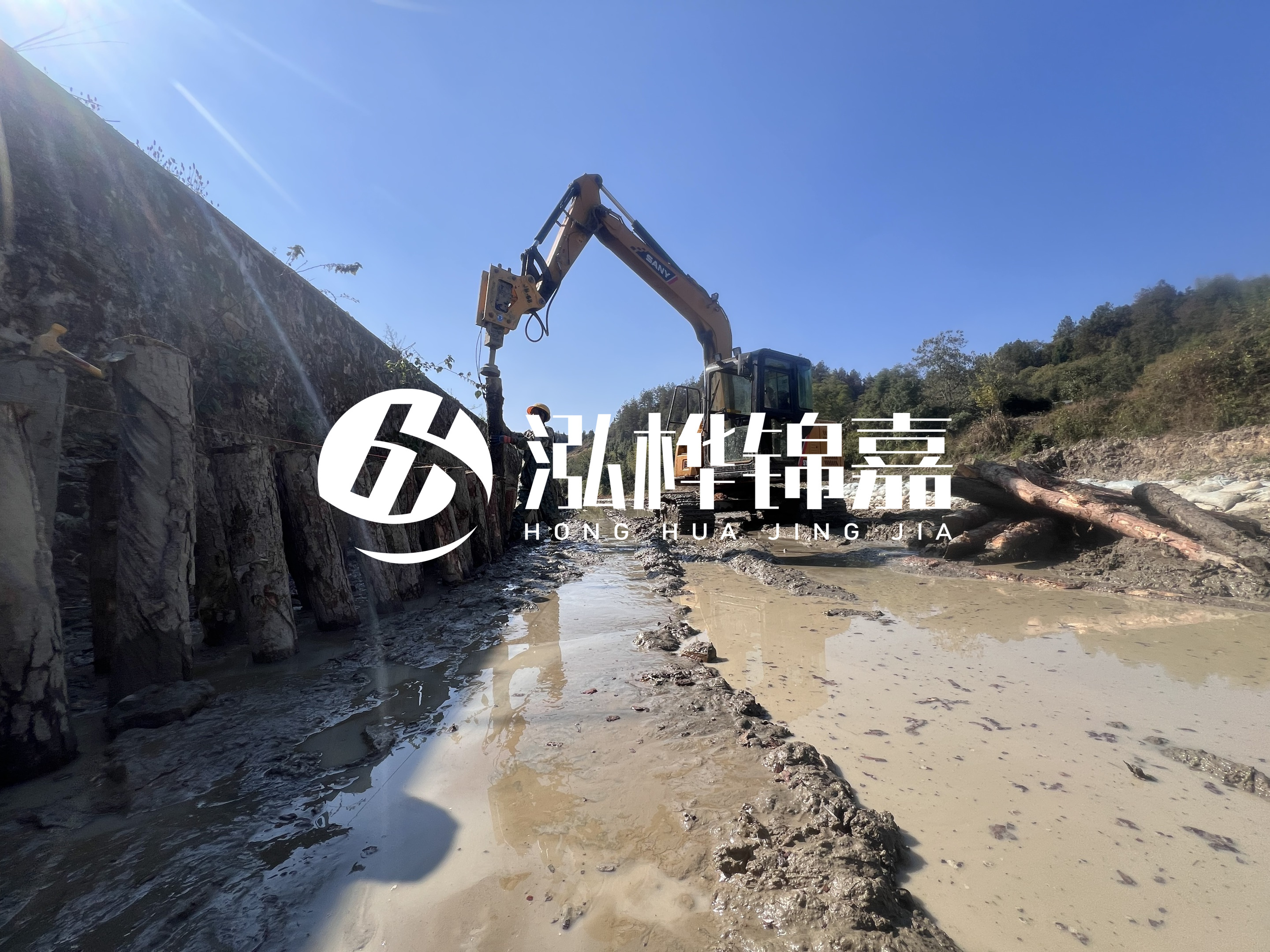 河里打樁起什么作用-河道里打木樁好還是水泥樁好？
